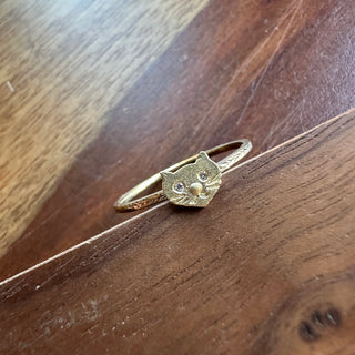 Gold & Diamond Kitty Ring
