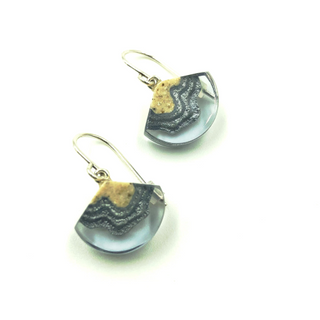 Bight Earrings made from bead sand and colored resin, modern and colorful resin earrings