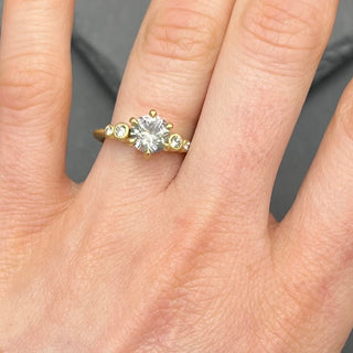 Violet Grey Sapphire & Diamond Ring