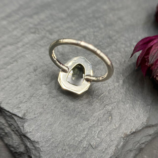 Green Tourmaline Edge Ring