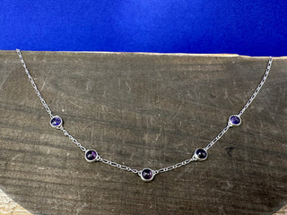 Studded Amethyst Necklace