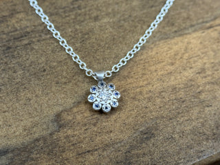 Moonflower Sapphire Charm Necklace