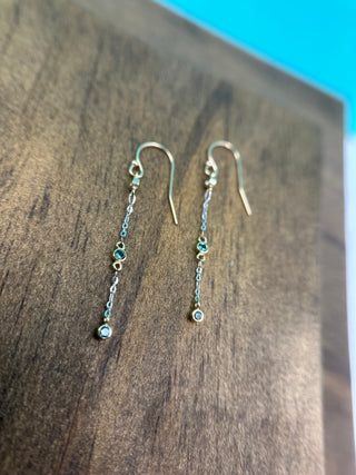 Sapphire Drip Dangles