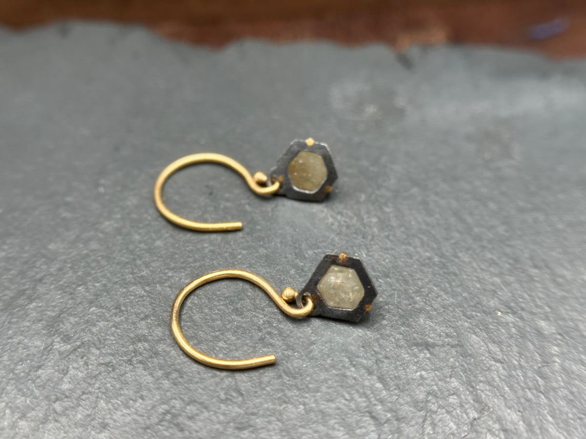 Milky Diamond Hex Dangles