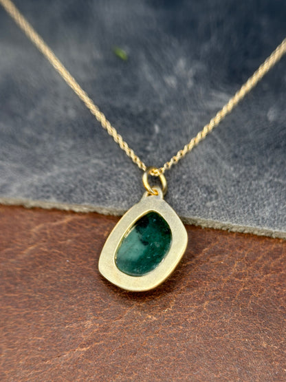 Benthic Talisman- Emerald and Black Opal Convertible Necklace