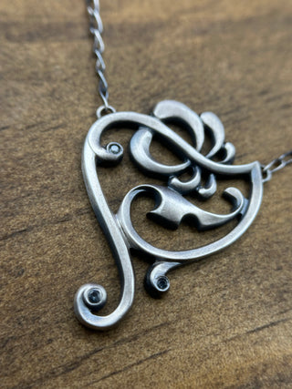 Aqua Scroll Necklace