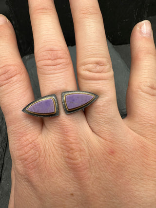 Purple Jade Divide Ring