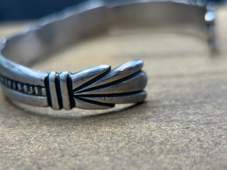 Carved Silver Cuff