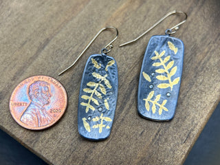 Silver & Gold Keum Boo Dangle Earring