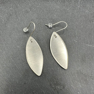 Brushed Marquise Drops on  Earwires
