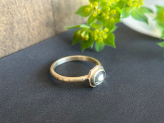 Gold Salt & Pepper Diamond Edge Ring