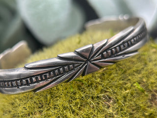 Carved Silver Cuff