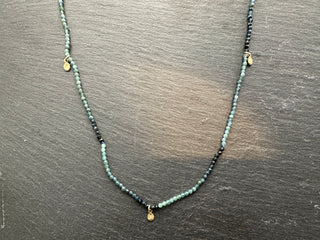 Beaded Blue Tourmaline Necklace or Bracelet