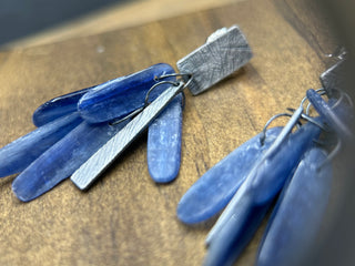 Kyanite Carved Cluster Earrings