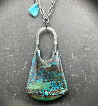 Chrysocolla Bridle Bit Pendant