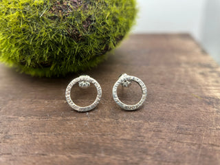 Hammered Hoop Studs
