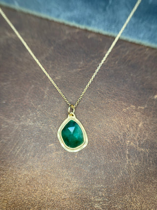 Benthic Talisman- Emerald and Black Opal Convertible Necklace