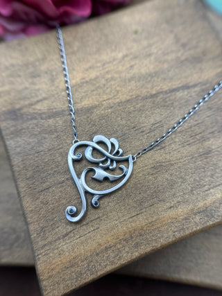 Aqua Scroll Necklace