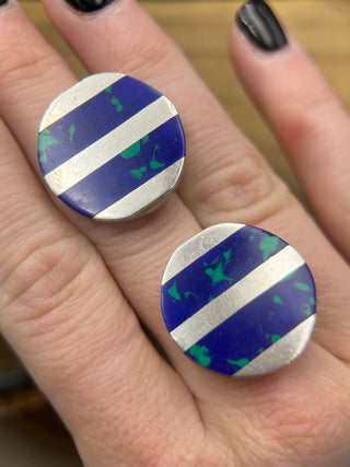 Azurmalachite Inlay Studs