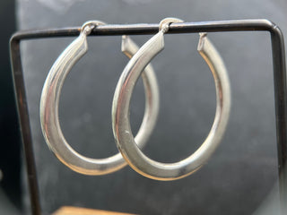 Sterling Horseshoe Hoops