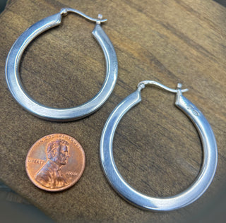 Sterling Horseshoe Hoops