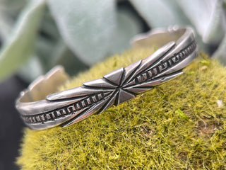 Carved Silver Cuff