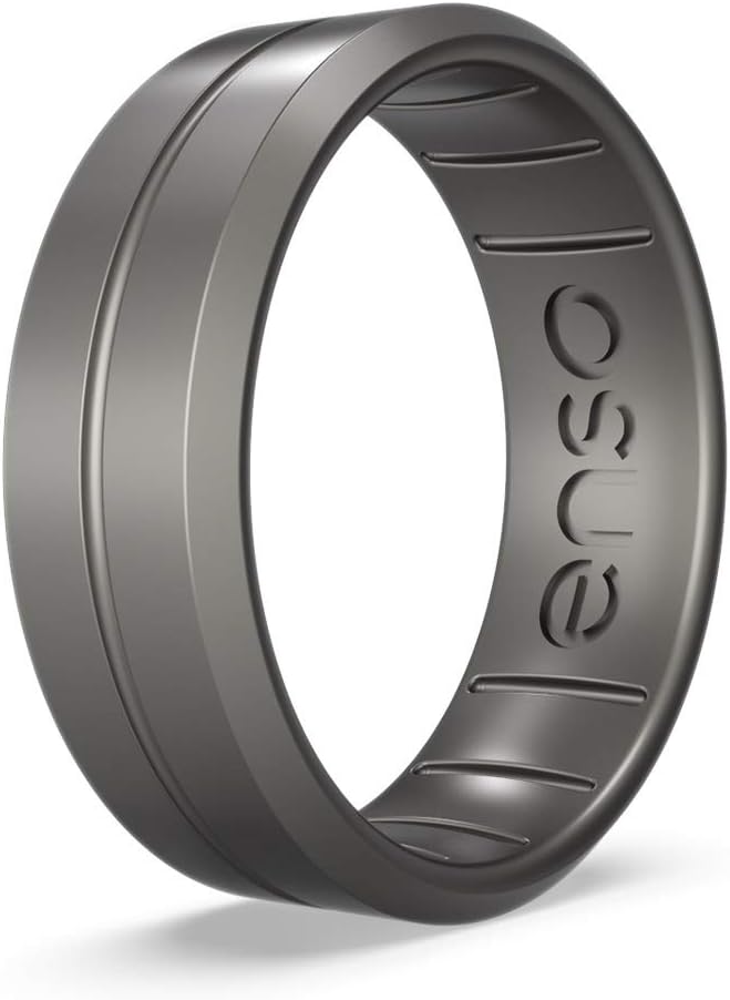 Elements Contour Silicone Ring - Platinum