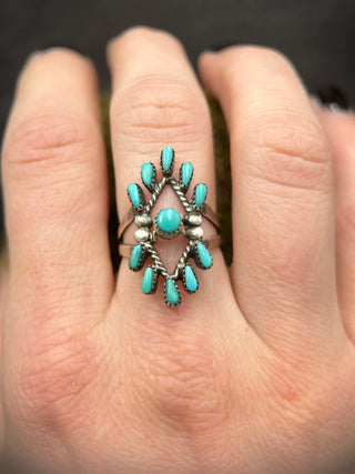 Vintage Zuni Turquoise Ring