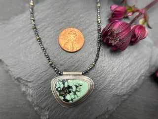 Beaded Variscite Orbit Necklace