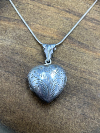 Antique Victorian Silver Heart Locket