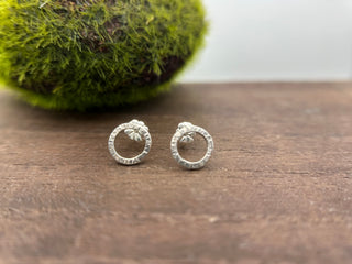 Hammered Hoop Studs
