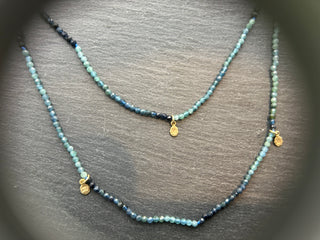 Beaded Blue Tourmaline Necklace or Bracelet