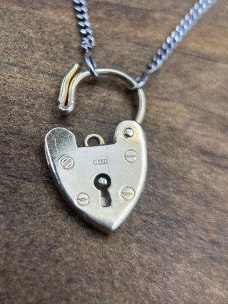 Vintage Padlock Heart Pendant