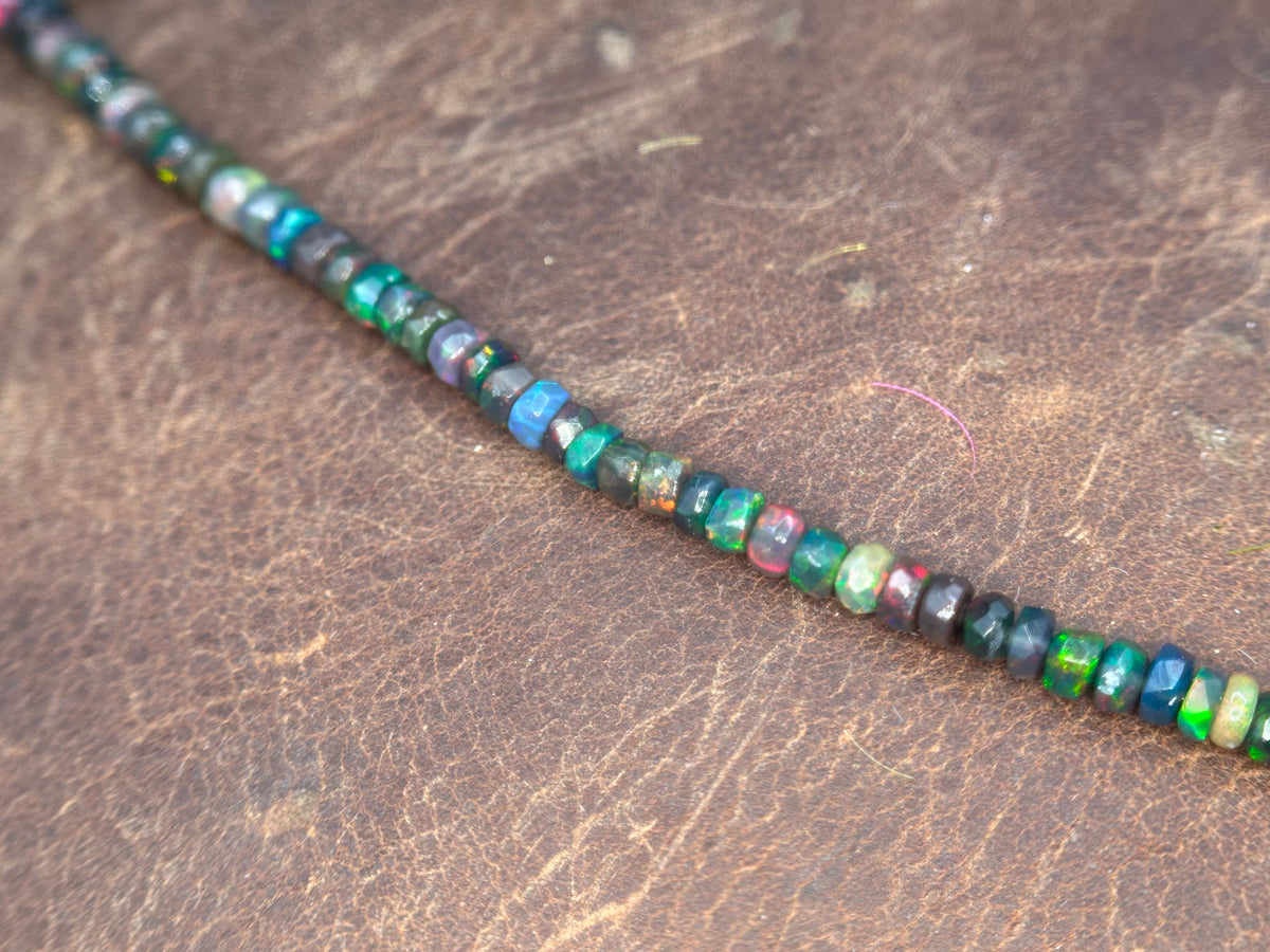 Benthic Talisman- Emerald and Black Opal Convertible Necklace