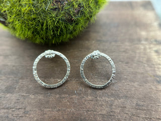 Hammered Hoop Studs