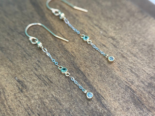 Sapphire Drip Dangles