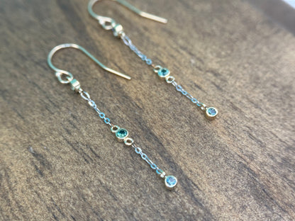 Sapphire Drip Dangles