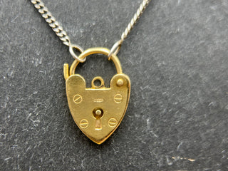 Vintage Padlock Heart Pendant