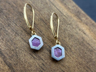 Silk Ruby Hex Dangles