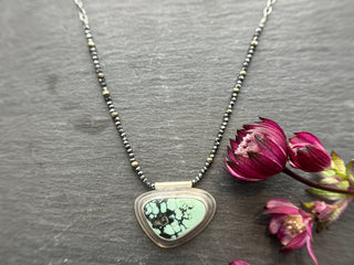 Beaded Variscite Orbit Necklace