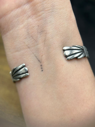 Carved Silver Cuff