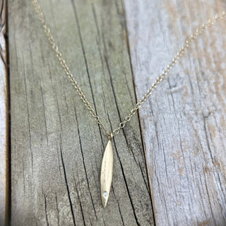 Small Blade with Diamond Necklace