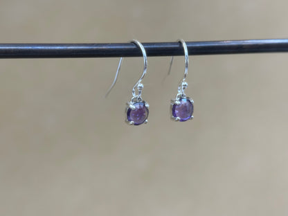 Rose-cut Amethyst Dangles