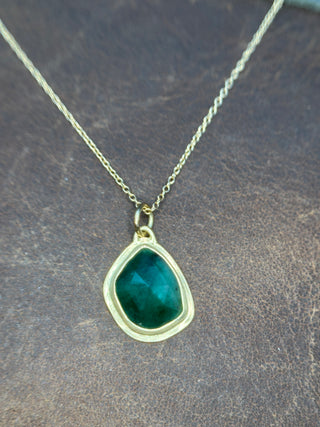 Benthic Talisman- Emerald and Black Opal Convertible Necklace