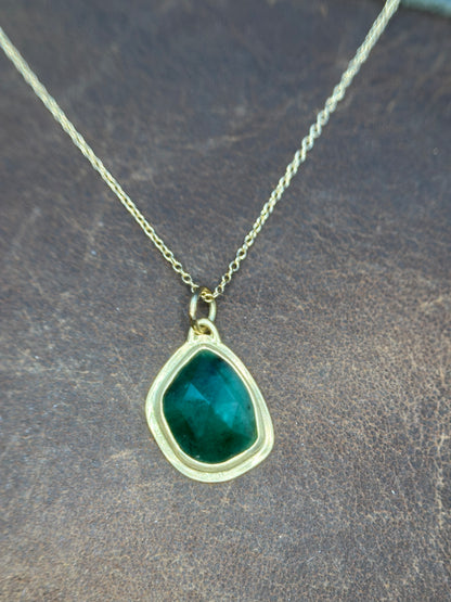 Benthic Talisman- Emerald and Black Opal Convertible Necklace