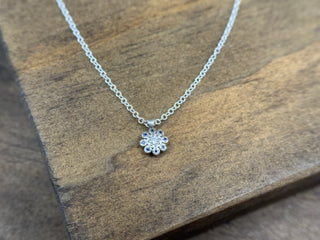 Moonflower Sapphire Charm Necklace