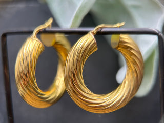 Vintage Vermeil Sunburst Hoops