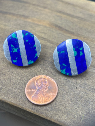 Azurmalachite Inlay Studs