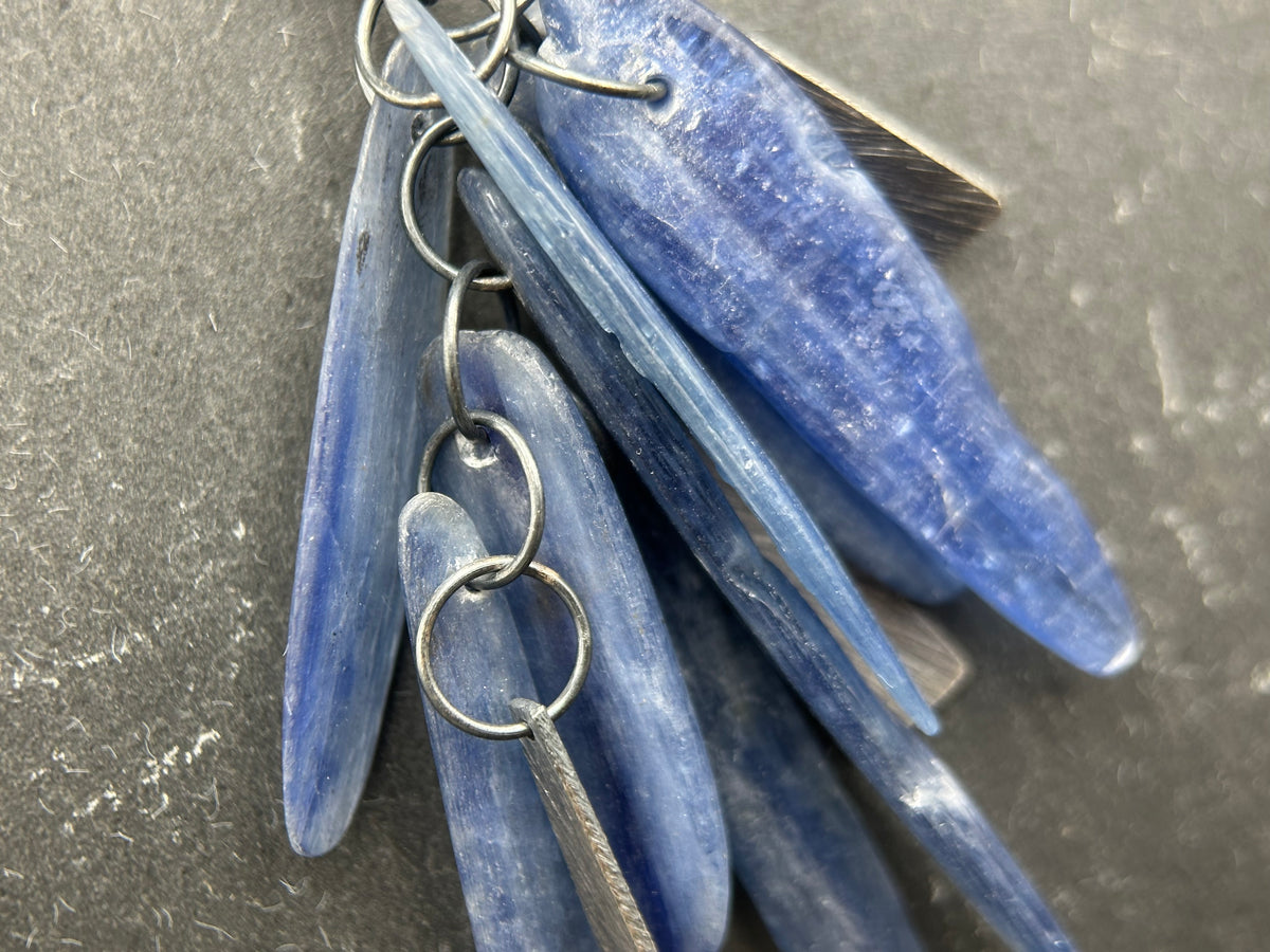 Kyanite Carved Cluster Necklace