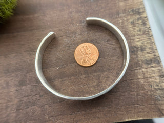 Wide Ball Peen Hammered Cuff